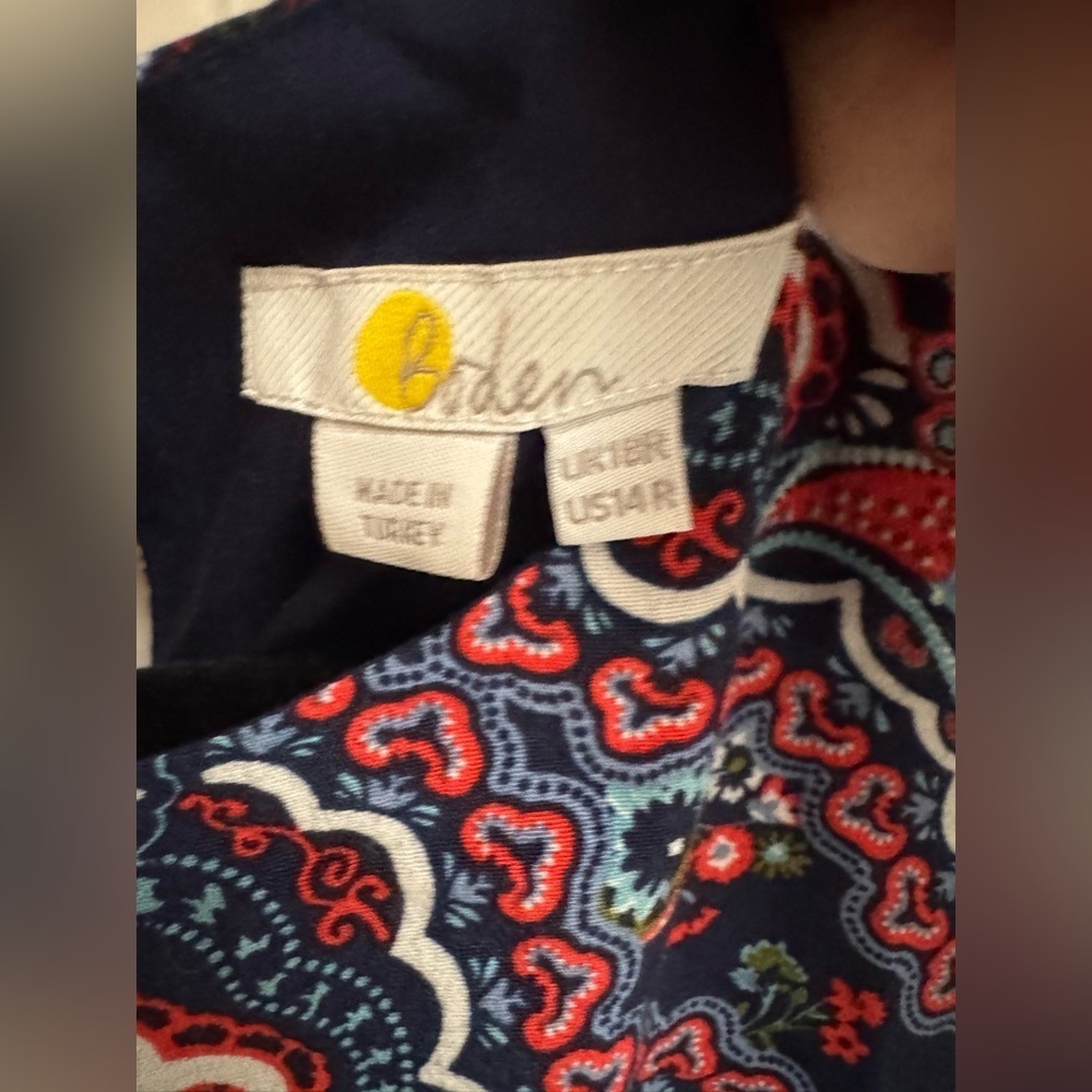 Boden Paisley Smocked Cuff Midi Dress - Picture 4 of 7